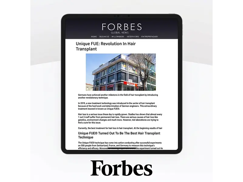 Forbes article on Istanbul Hair Center and hair transplantation in Türkiye