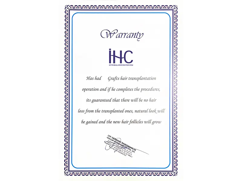 İstanbul Hair Center belgeleri